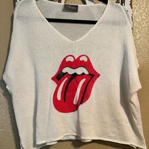 Wooden ships knit tongue tee